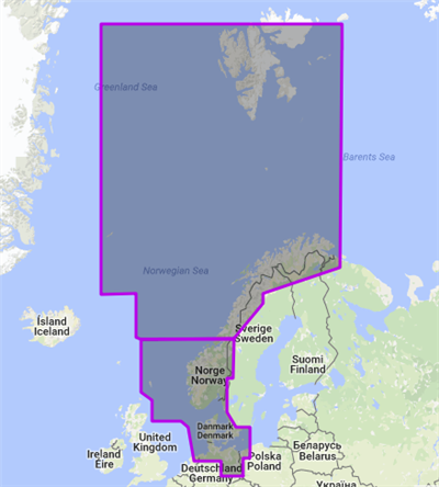 Oppdaterte navigasjonskart for MaxSea TimeZero