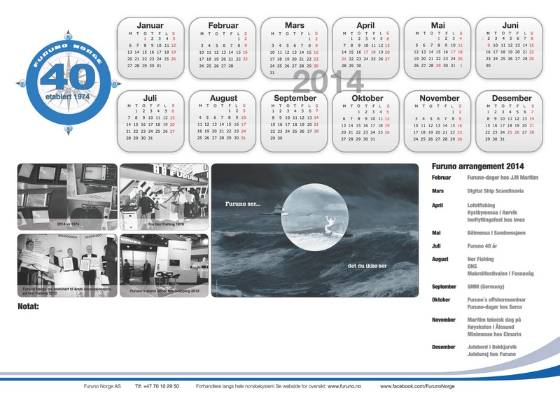 Skrivebordsunderlag/ kalender 2014